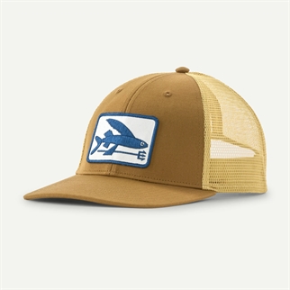 Patagonia Flying Fish LoPro Trucker Hat Flying fish fork bobcat brown